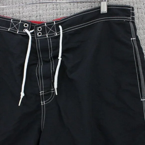 Polo By Ralph Lauren Board Shorts Mens XL Black Drawstring Pony Embroidered Y2k - Picture 2 of 10